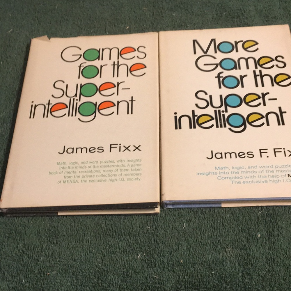 Vintage 1972/1976 bundle of two books for the super intelligent
